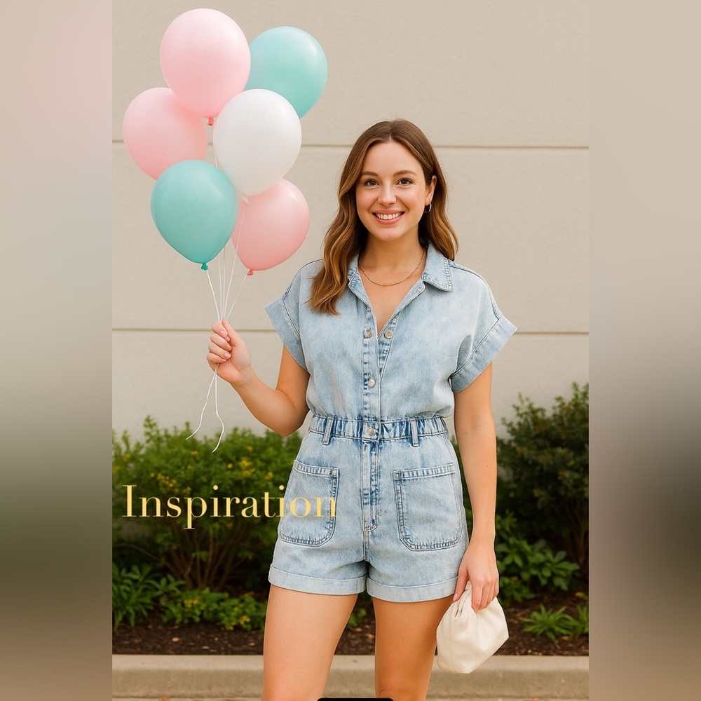 BLANKNYC $128 DENIM ROMPER NWT